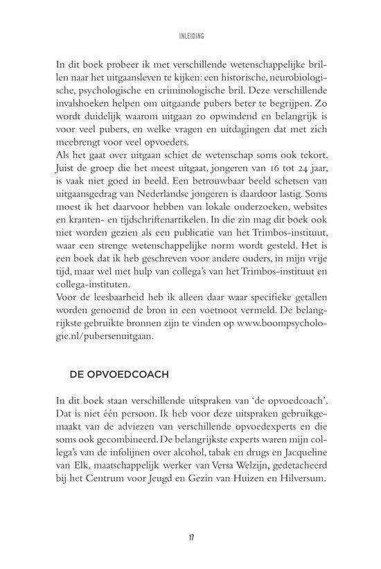 Pagina uit "Pubers en uitgaan" met de titel "DE OPVOEDCOACH".