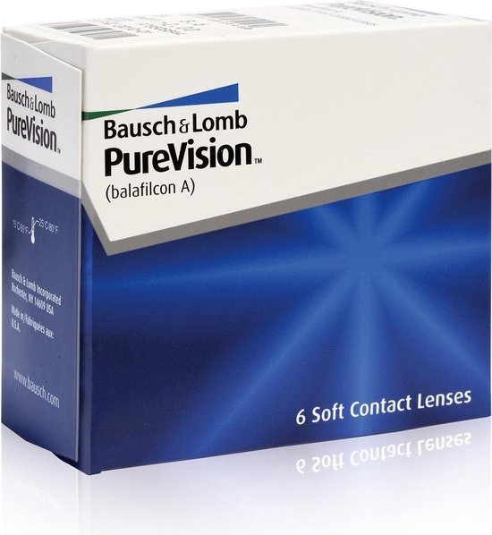 -4,00 PureVision - 6 pack - Maandlenzen - Contactlenzen - BC 8,60