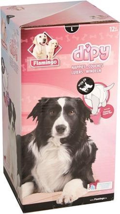 Flamingo Hondenverzorging Luiers Dipy - Wit - l - 12 stuks