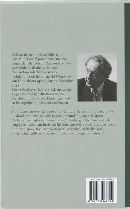 Boekomslag met portret van een man en Nederlandse tekst. ISBN.