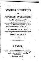 Amours secrettes de Napoleon Buonaparte