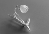 ZoDoll Zilver Lelietje-van-dalen Broche met Kristal (voor haar)