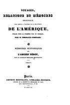 Memoires historiques sur l'ancien Perou
