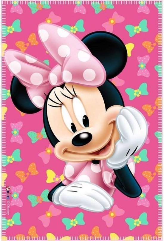 Minnie Mouse fleece deken, Minnie Mouse plaid 150 x 100 centimeter | bol.com
