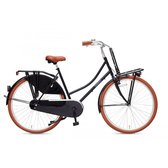Zonix omafiets 28 inch mat zwart met Voordrager