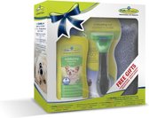 Furminator Verwenpakket - S Size Borstel voor kleine kortharige honden + gratis deOdorizing Waterless Spray + gratis Handdoek