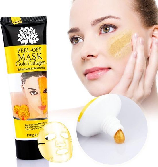 24 K Gold Collageen Peel Off Masker Gezicht - Gouden Masker Tube -  Whitening -... | bol