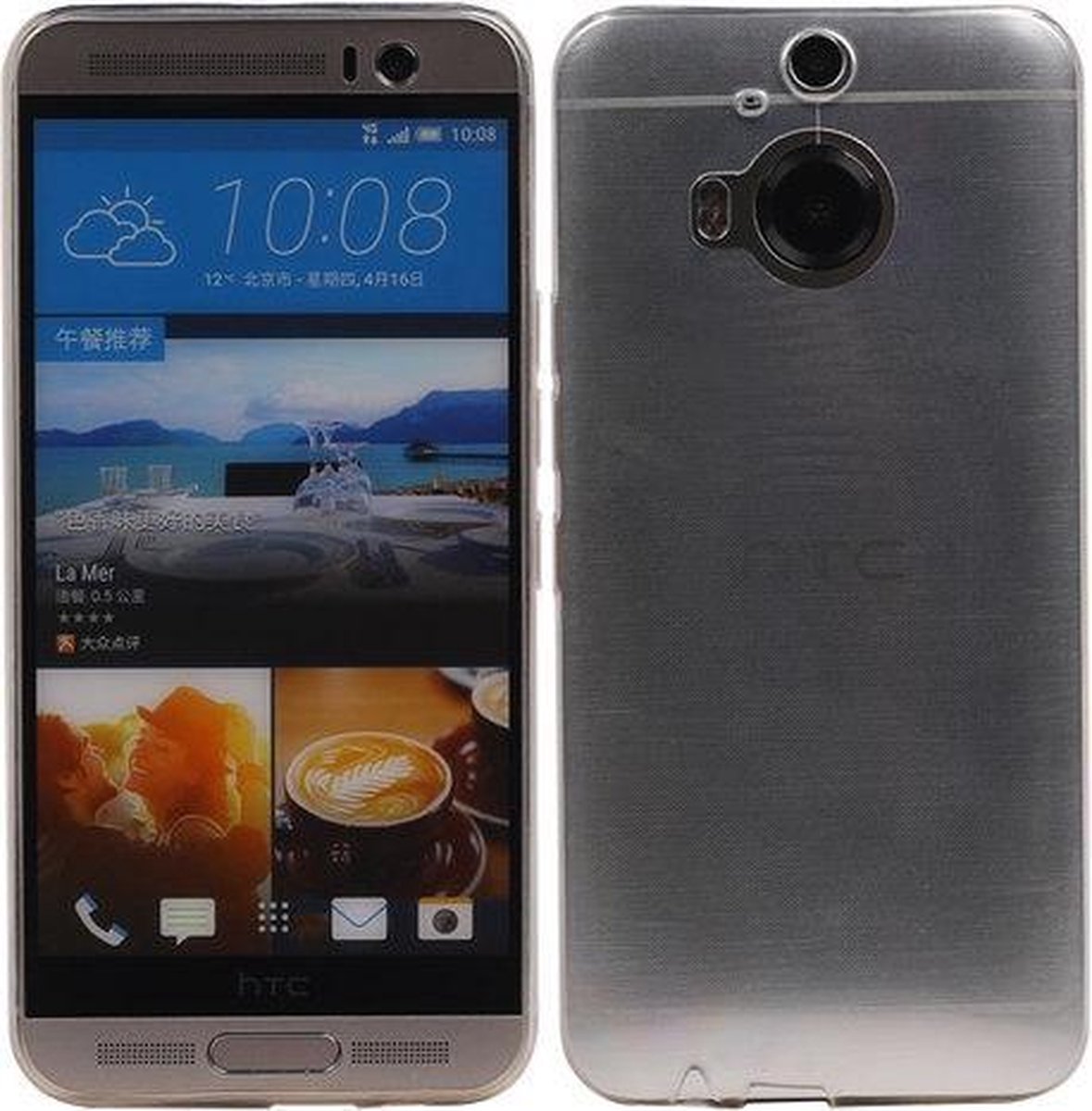 HTC One M9 Plus Hoesje Transparant Wit