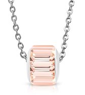 Amanto Ketting Cau Pink - 316L Staal - 10x12mm - 45cm