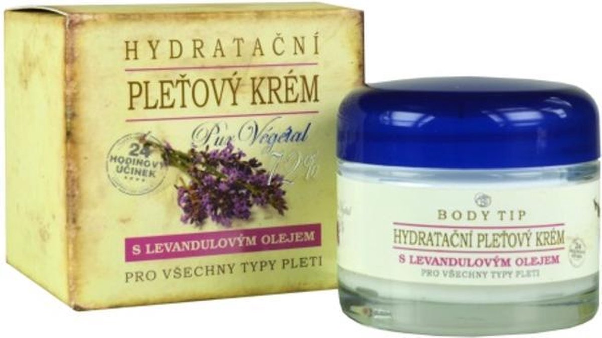 BODY TIP Hydraterende Gezichtscrème met Lavendel Geur - 50ml
