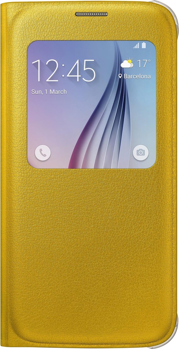 Samsung S View Cover PU Leder voor Samsung Galaxy S6 - Geel