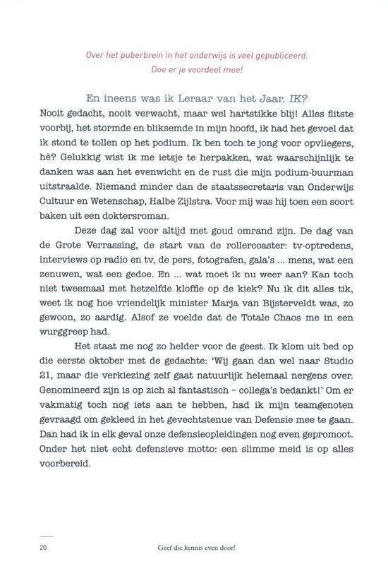 Geef die kennis even door!