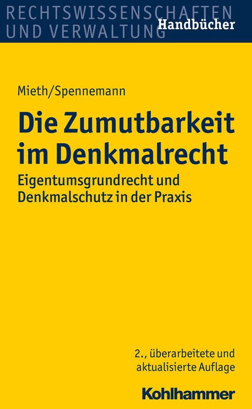 Die Zumutbarkeit im Denkmalrecht - cover