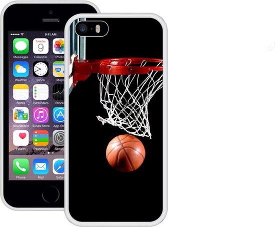 Basketball 3 | Handmade in Benelux | iPhone 5 5s SE | Wit TPU Hoesje |  Extra Grip +... | bol.com