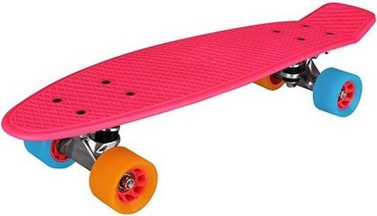 Nijdam Plastic Skateboard 22.5 “ – “ Flipgrip-board – Roze | bol.com