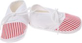 Junior Joy Babyschoenen Newborn Junior Wit/rood Met Strepen