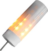 LED vuurlamp G4 | fakkel 1W=10W vlam simulatie | flame warmwit 1800K | 8-30V