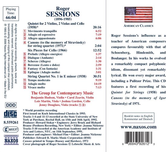 Group For Contemporary Music String Quartets And Quintets (CD), Group