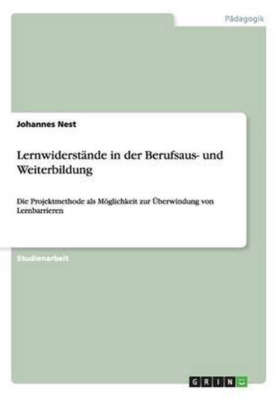 Lernwiderstande in der Berufsaus- und Weiterbildung - cover