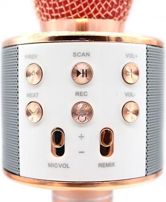 Karaoke Microfoon - Draadloos - Bluetooth Verbinding - Goudkleurig - Voor de gezelligste feestjes
