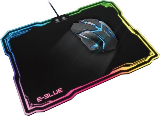 E-3LUE - Led Gaming Muismat Large RGB | USB Lichtgevende muismat | E-3LUE -  Large | bol.com