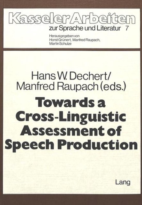 Towards a Cross-Linguisitic Assessment of Speech Production - cover