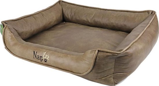 Napzzz Lit pour chien avec coussin Beige Taille S: 80 x 60 cm