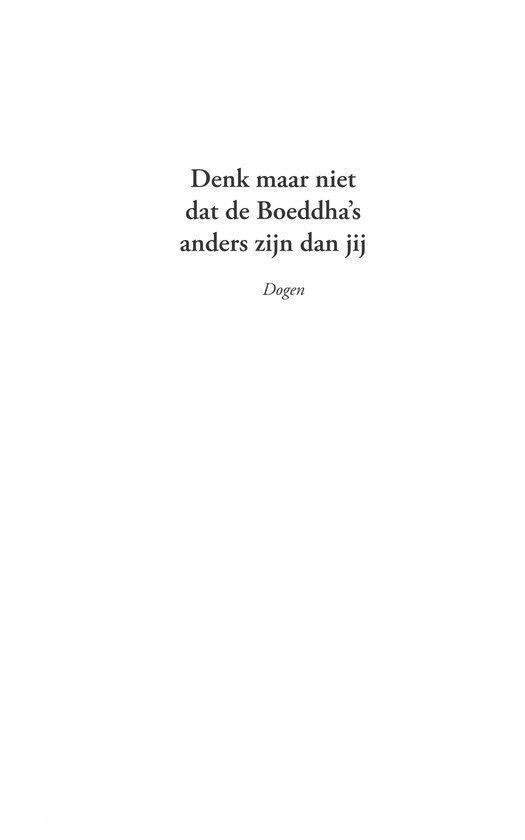 Pagina met de tekst "Denk maar niet dat de Boeddha's anders zijn dan jij", Dogen.