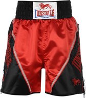 Lonsdale Pro Large Logo Braid & Tassle Trunks Red/Black Xs - Boksbroek