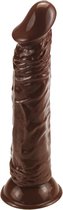 Dildo Fantasy Pleasure , Dildo met zuignap. bruin, 23 cm lang. latin Lover