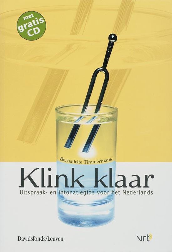 Boek 'Klink klaar' met gratis CD. Stemvork in een glas water.