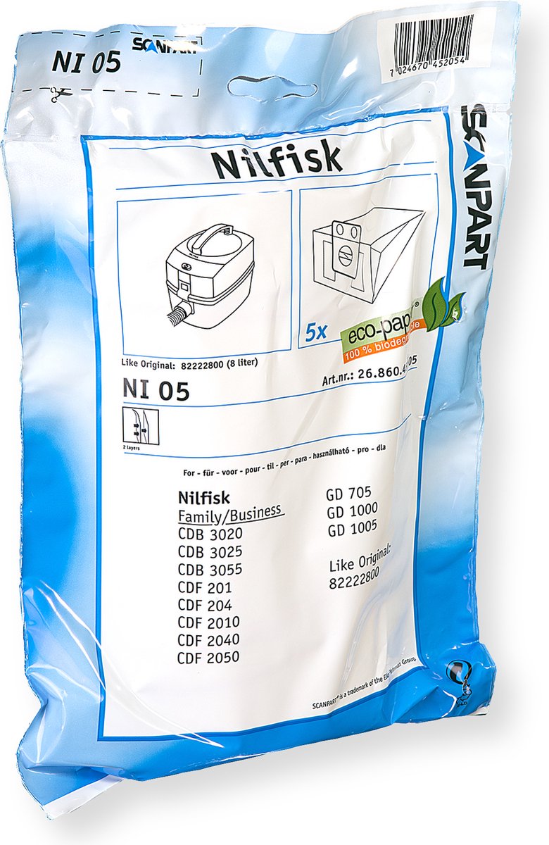 Scanpart NI05 stofzuigerzak voor Nilfisk