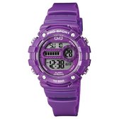 Q&Q M154J003 digitaal horloge 40 mm 100 meter paars