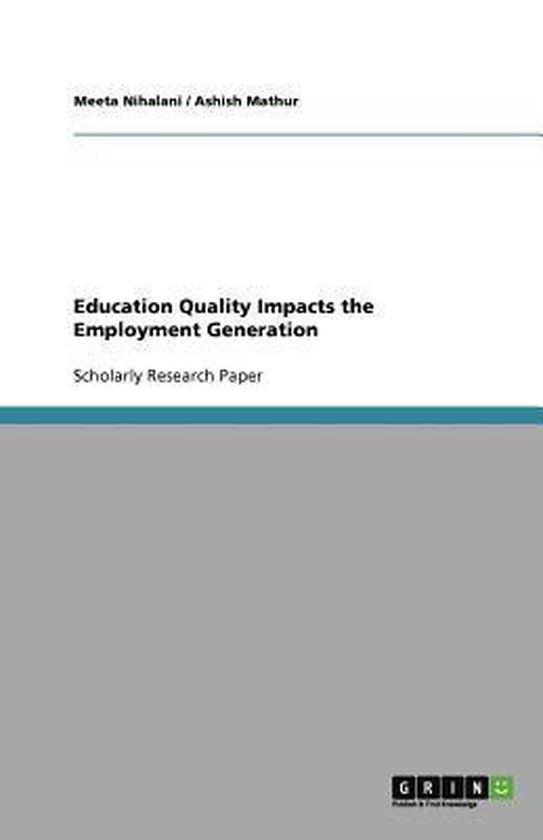 Education Quality Impacts the Employment Generation - cover