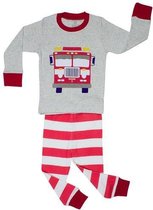 Elowel Jongens Brandweerwagen Pyjama set 100% katoen (maat 116/6 jaar)