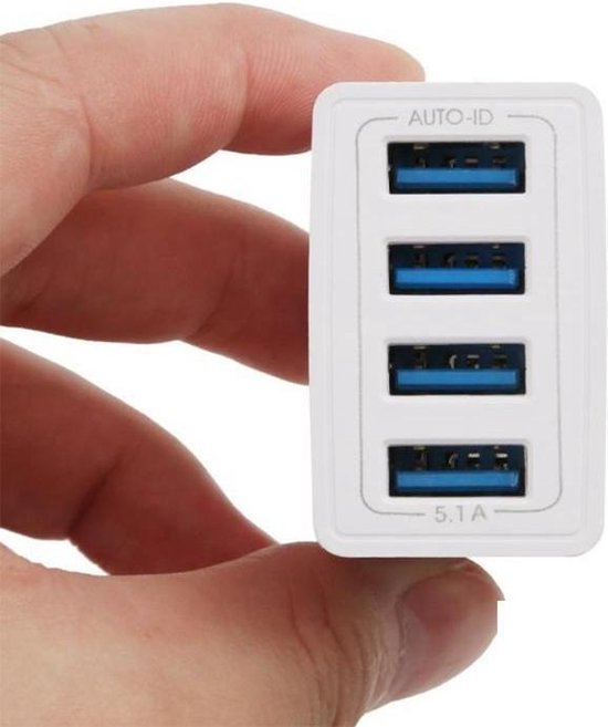 Universele USB oplader 4 poorten – USB lader 4 poorten – USB stekker –  telefoon... | bol.com