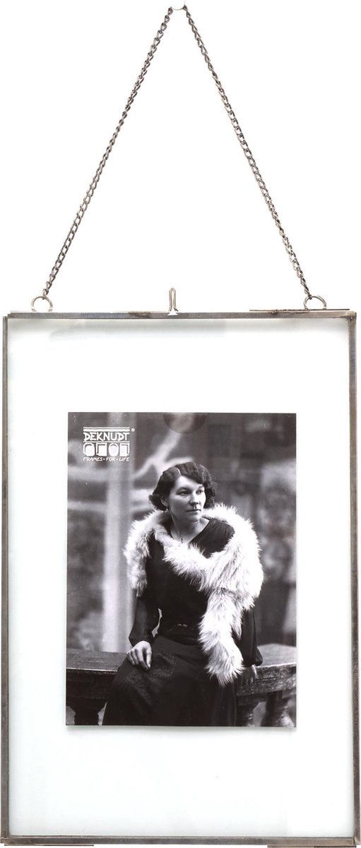 Deknudt Frames Fotokader S68PC1 in glas & zilver metaal - Fotoformaat: 13x18 cm zilver\transparant