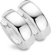 New Bling 921200936 - Zilveren oorringen - half rond 4,5 mm - glans - diameter 15 mm - zilverkleurig