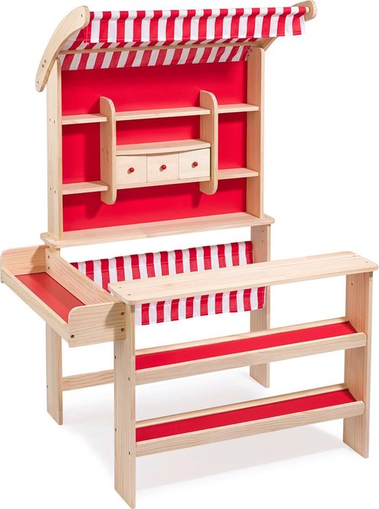 eend Bourgondië Dag howa houten speelgoed winkeltje "Robin" met luifel 47463 | bol.com