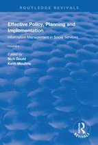 Routledge Revivals - Effective Policy, Planning and Implementation