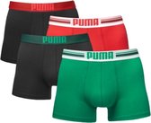 Puma Boxershorts Placed Logo 4-pack Groen/Rood