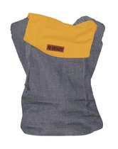 ByKay Draagzak Click Carrier Reversible - Ergonomische Draagzak Baby vanaf Geboorte tot 2 Jaar - Comfortabel & Snel met Click & Go - voor Buik, Heup en Rug - Dark Jeans / Autumn Yellow