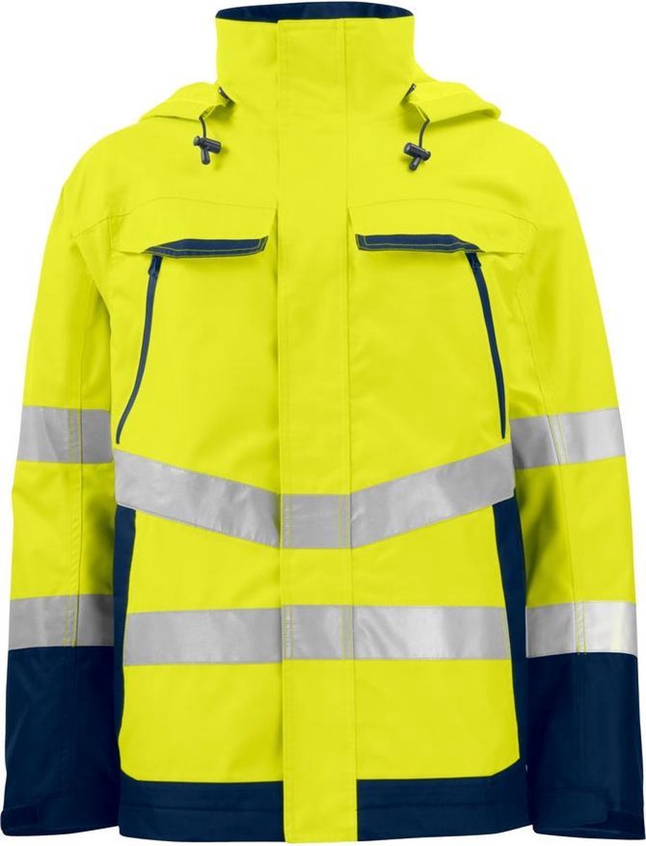 ProJob 6440 SIGNALISATIE REGENJAS EN ISO 20471 KLASSE 3 646440 - Geel/Marine - XXL