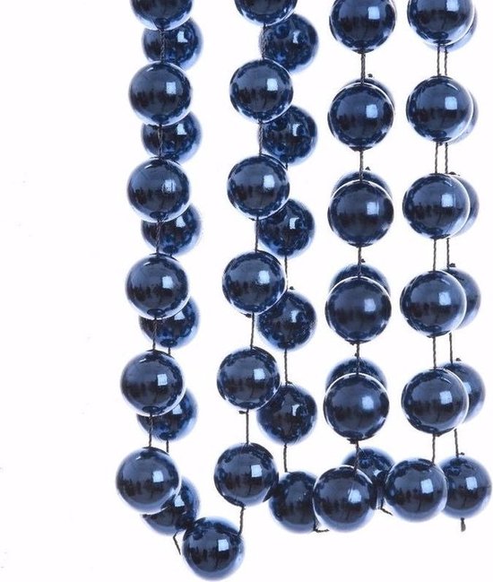 Kerst blauwe XXL kralenslinger Elegant Christmas 270 cm