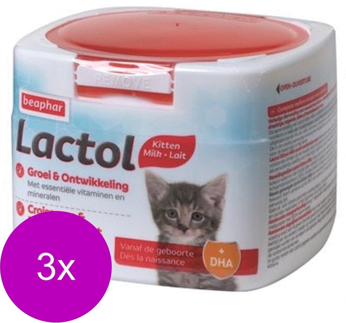 3x Beaphar Lactol Melk Kitten 500 gr