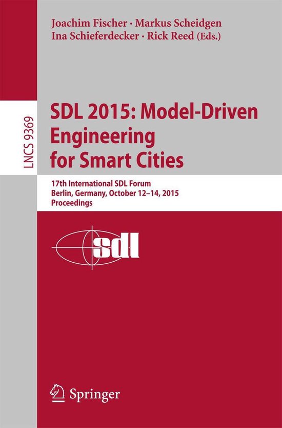 Springer Nature Proceedings Computer Science - SDL 2015: Mod ... - cover