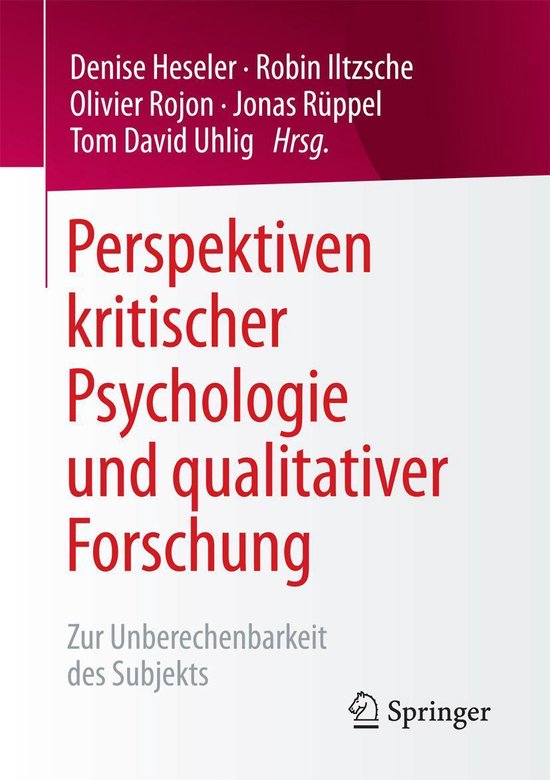 Perspektiven kritischer Psychologie und qualitativer Forschu ... - cover