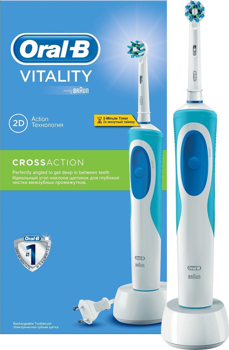 Oral-B CrossAction Elektrische tandenborstel - Blauw, | bol.com