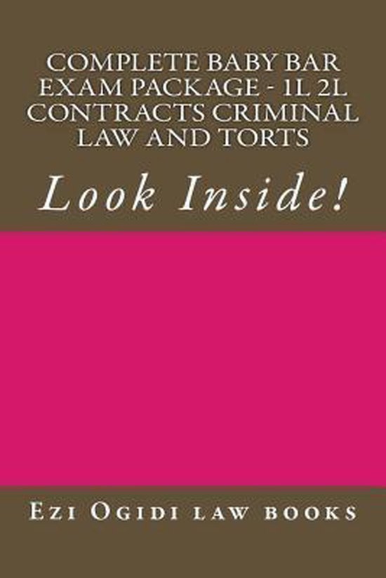 Complete Baby Bar Exam Package 1l 2l Contracts Criminal Law and Torts