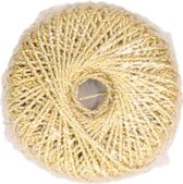 1x Gouden glitter touw 20 meter hobby/cadeaulint - Cadeau verpakken/inpakken